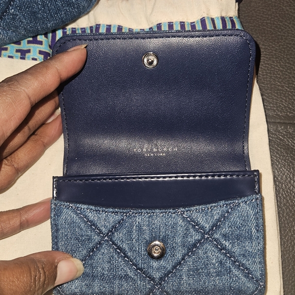 🛑SOLD SOLD SOLD🛑 New Tory Burch WILLA DENIM SMALL SHOULDER BAG DENIM - Picture 6 of 10